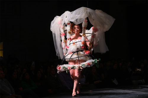 A CMU student performs at the Lunar Gala on campus in March 2025.