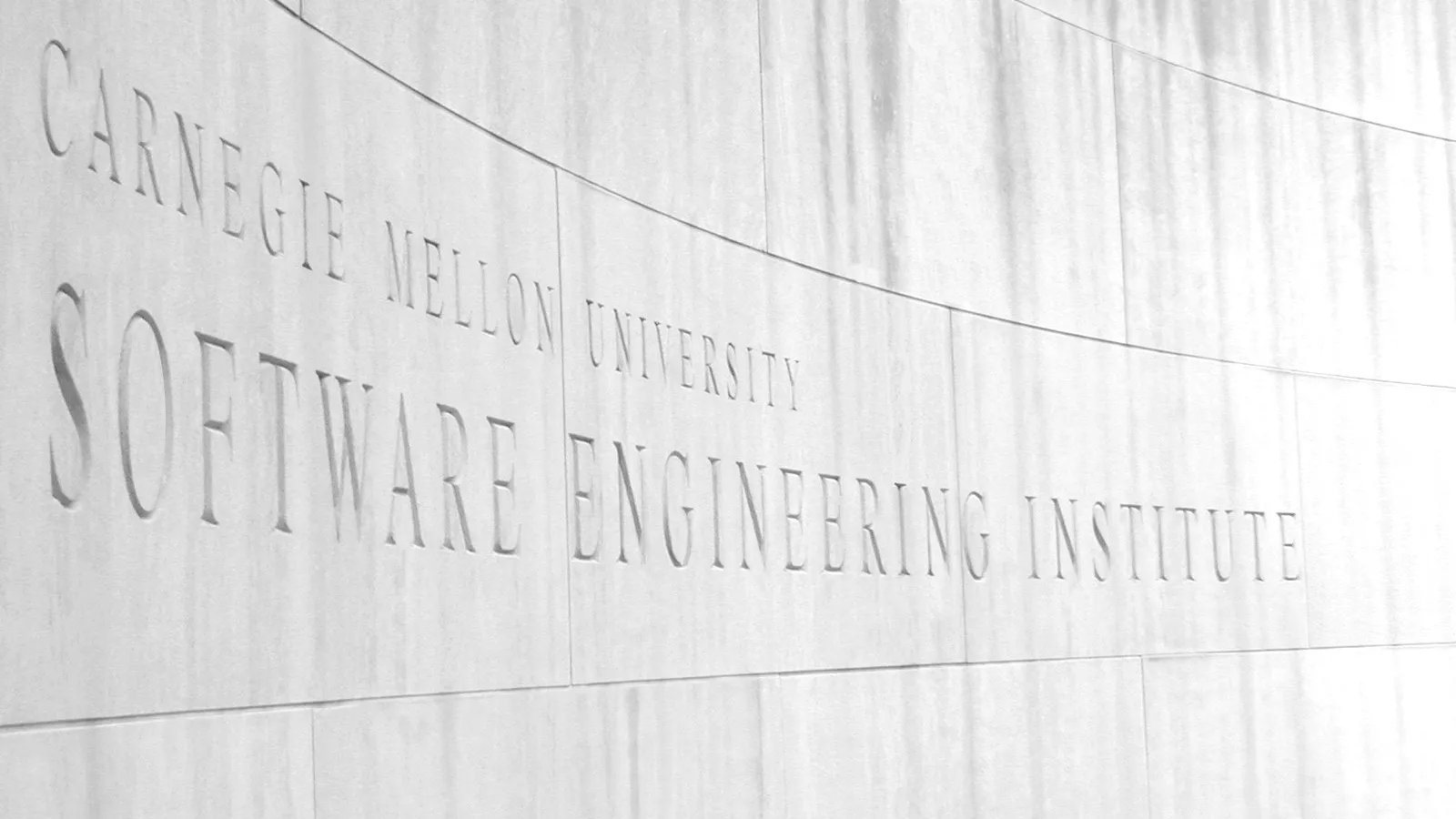 Software Engineering Institute etched into the side of a building