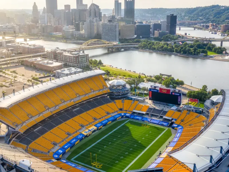 View of Pittsburgh and Heinz field.