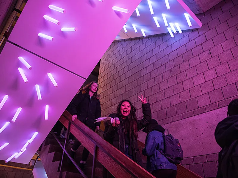 Wean Hall stairwell installation.