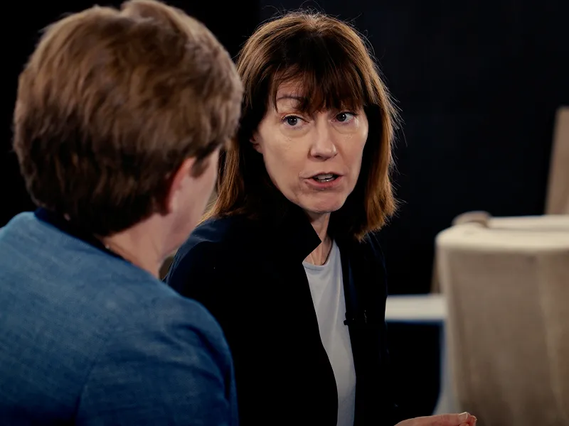  Vice Provost for Teaching and Learning Innovation Marsha Lovett sits down with CMU leadership to talk about generative AI.