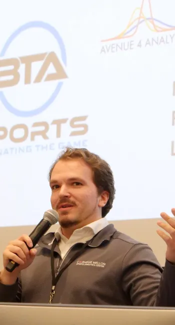 Ron Yurko speaking at an event